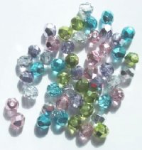 50 6mm Faceted Half Mirror Coated Mix Pack